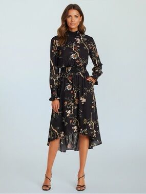 Nannette Lepore / Floral High Low Dress / Sz 10